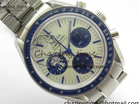 0211 Speedmaster SS Snoopy Apollo OMF Best Edition White Dial on SS Bracelet Venus EasyCare 7877